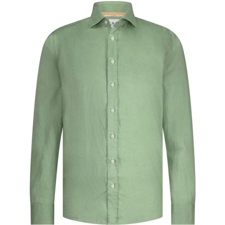 State Of Art Overhemd Linnen Groen