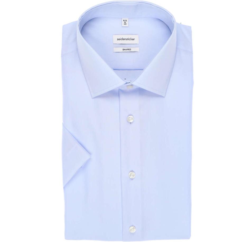 Seidensticker Overhemd Korte mouw blauw Blauw