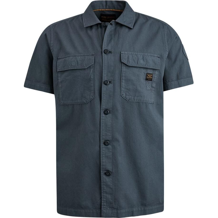 PME Legend Short Sleeve Overhemd Antraciet Grijs