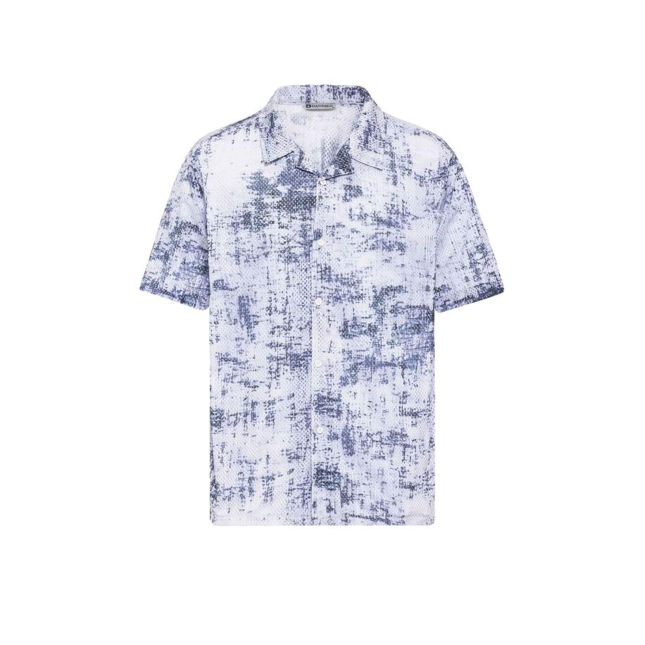 Dandalo Dandalo Overhemd smoky blue / antraciet / wit -