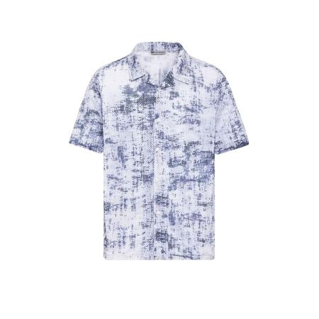 Dandalo Dandalo Overhemd smoky blue / antraciet / wit