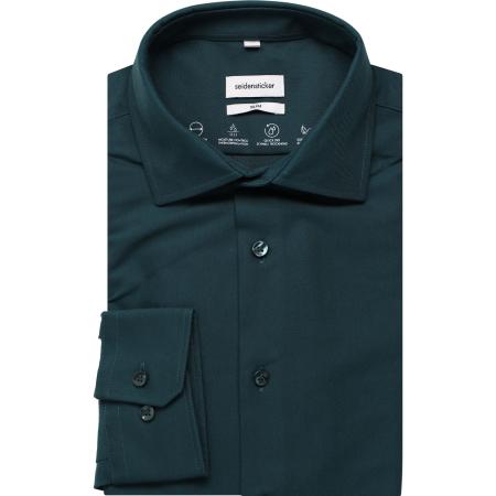 Seidensticker Overhemd groen, Effen