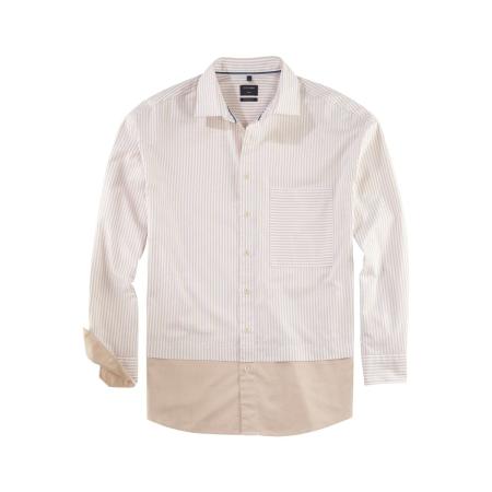 OLYMP Casual Overhemd beige, Gestreept