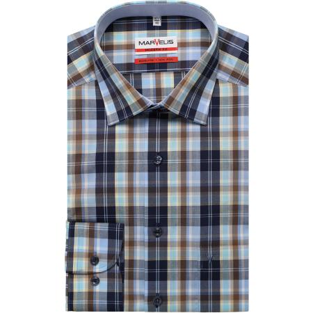 Marvelis Overhemd blauw, Ruit