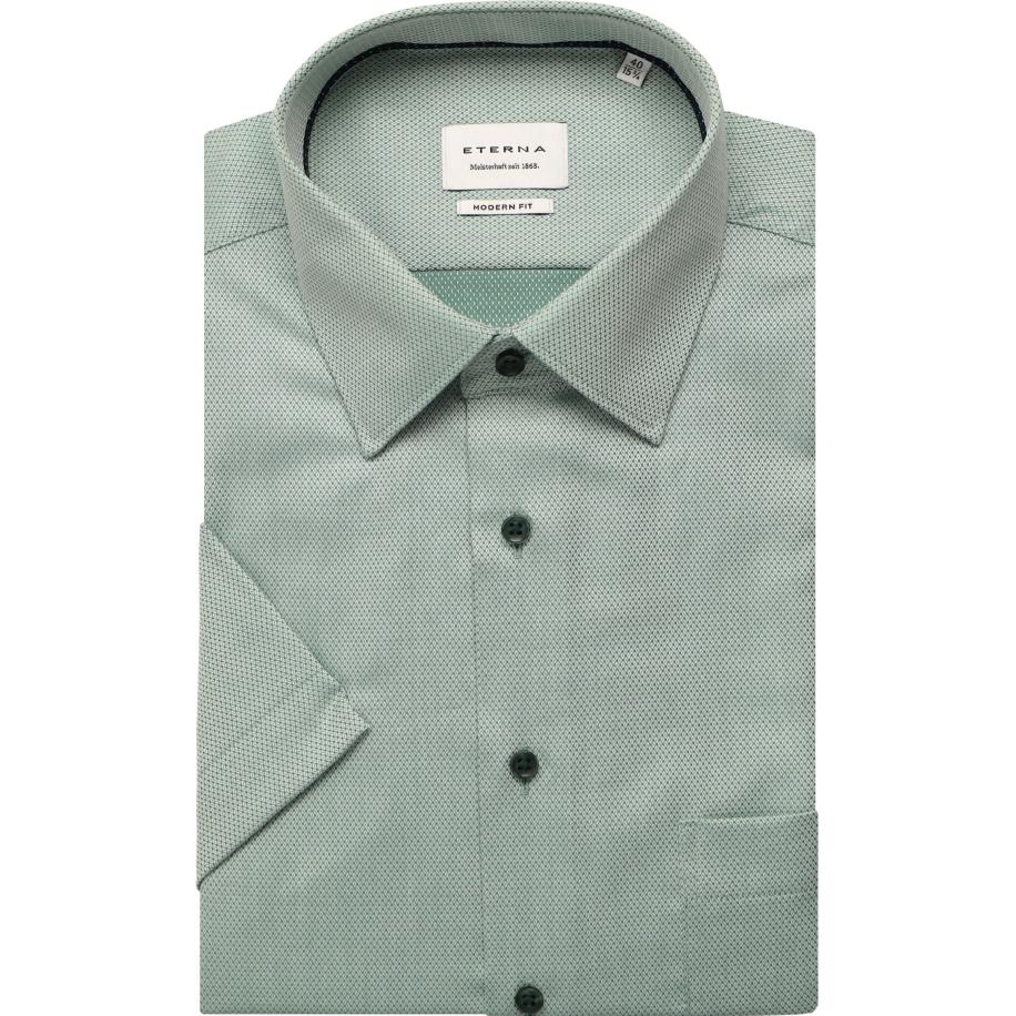 ETERNA Overhemd Korte mouw lichtgroen Groen