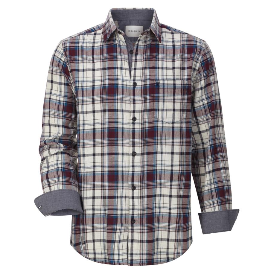 BABISTA BABISTA Overhemd Jalor blauw / donkerrood / zwart / offwhite -