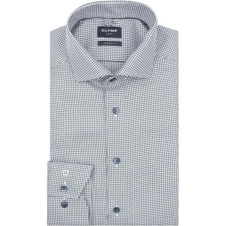 Olymp Luxor Overhemd Print Structura Groen