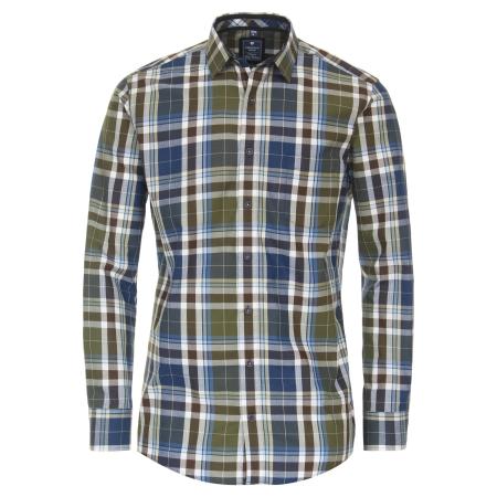 Redmond Casual Overhemd bruin, Ruit