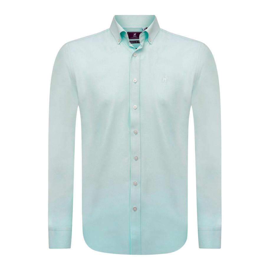 Williot Williot Overhemd lichtgroen / wit -