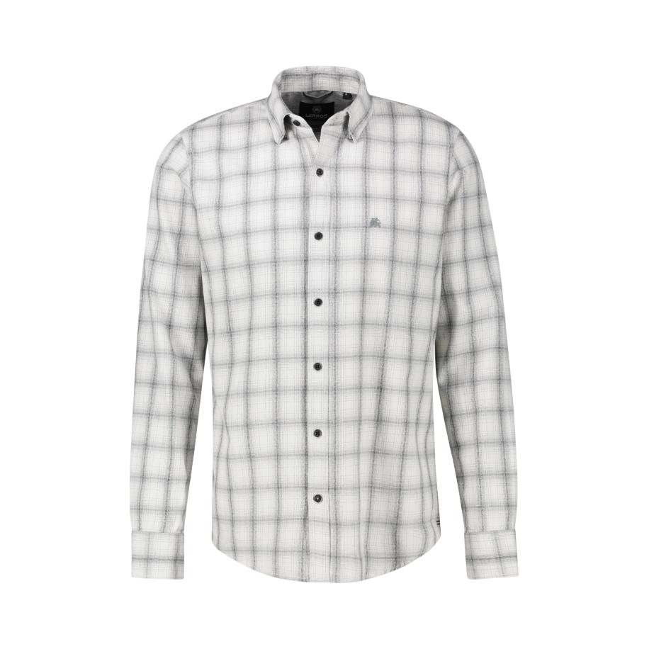 Lerros LERROS Overhemd grijs gemêleerd / wit -