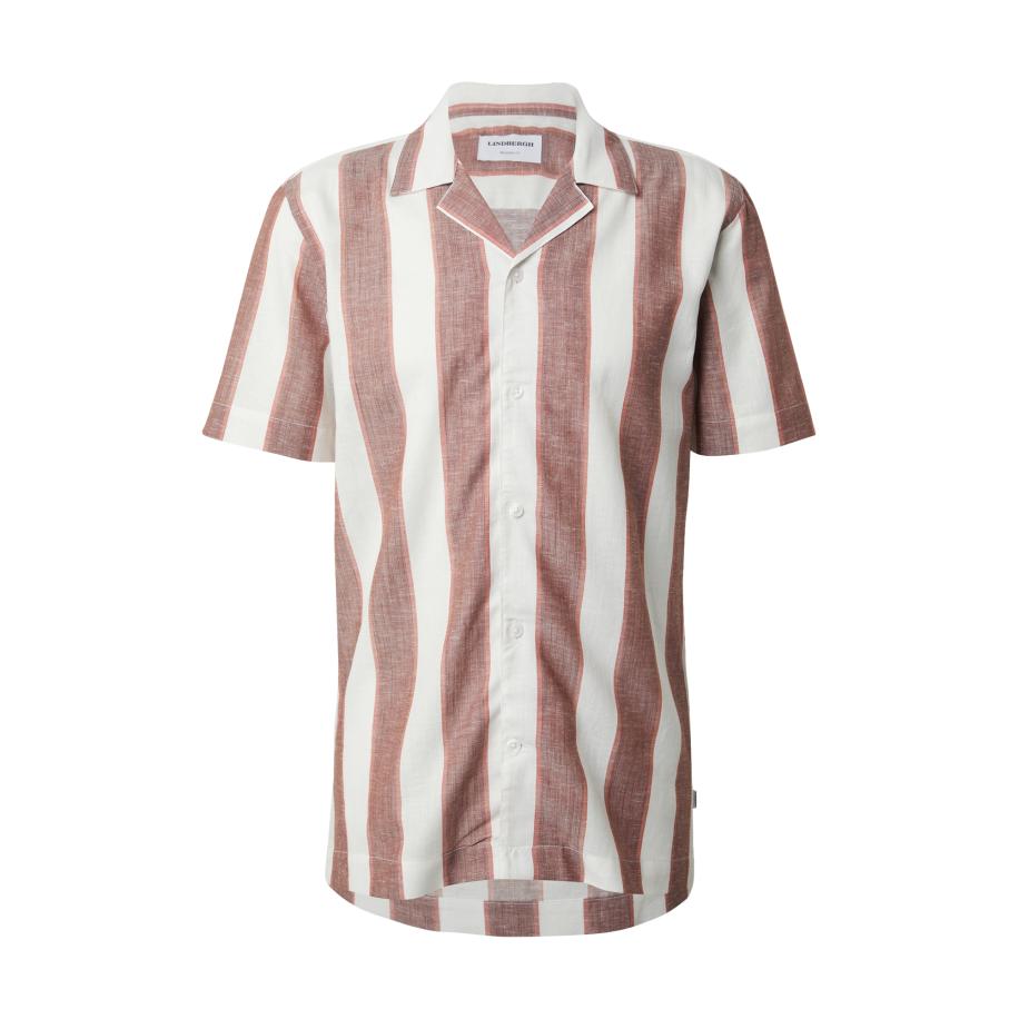 Lindbergh Lindbergh Overhemd brokaat / oranje / wit -