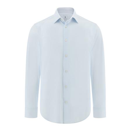 Boggi Milano Boggi Milano Overhemd pastelblauw / natuurwit