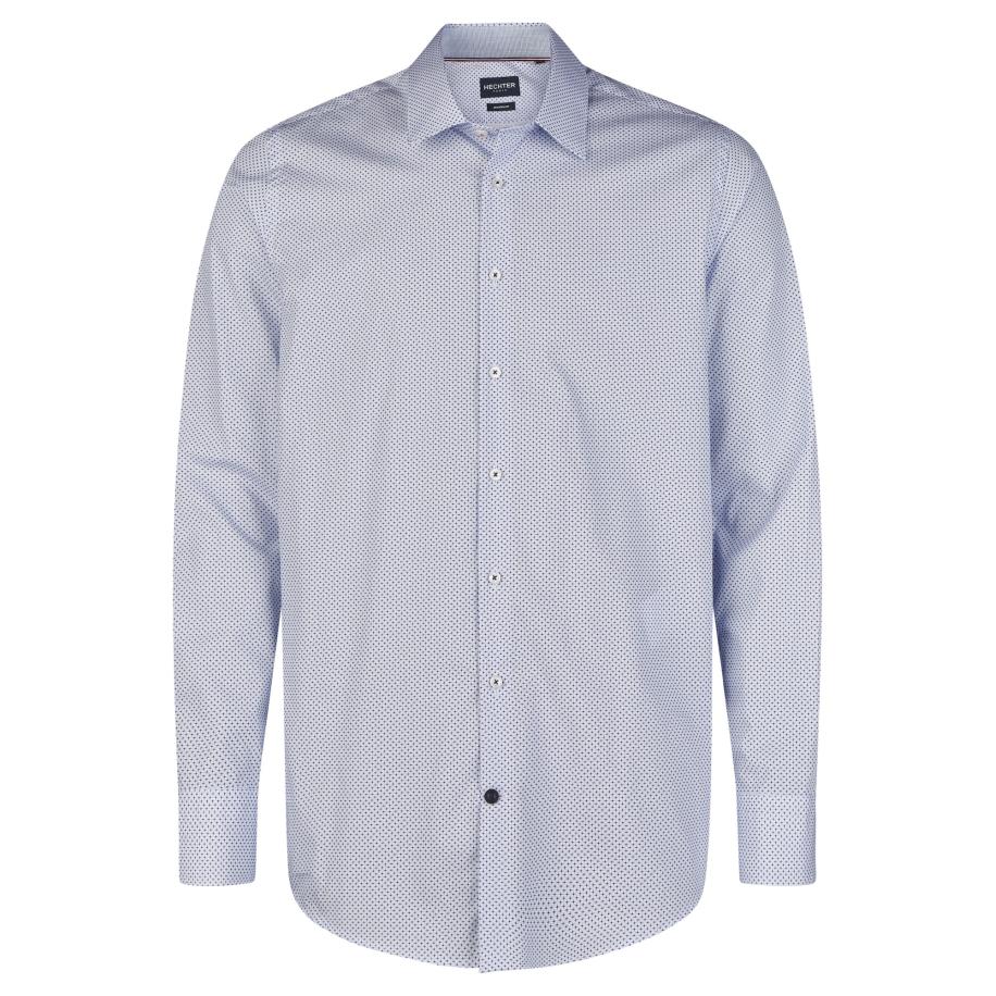 HECHTER PARIS HECHTER PARIS Overhemd lichtblauw / wit -