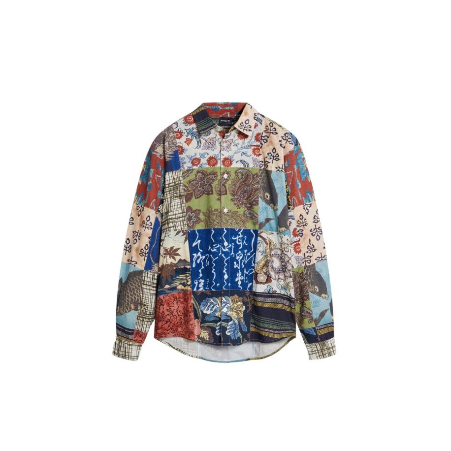 Desigual Desigual Overhemd lichtblauw / rood / zwart / wit -
