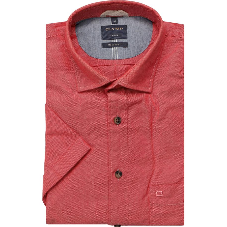 OLYMP Casual Overhemd Korte mouw rood Rood