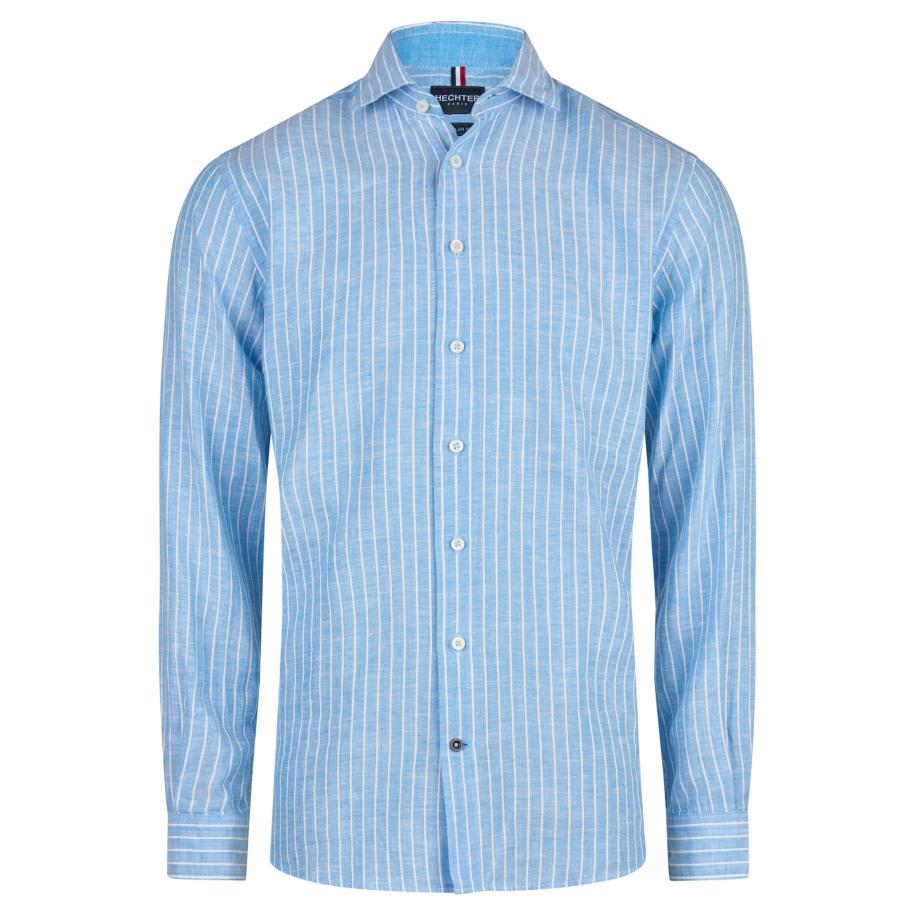 HECHTER PARIS HECHTER PARIS Overhemd lichtblauw / wit -