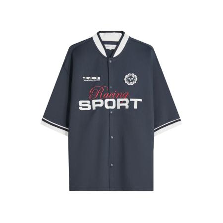 Bershka Bershka Overhemd navy / bloedrood / wit