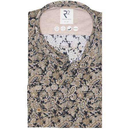 R2 Amsterdam Jersey shirt donkergroen, Motief