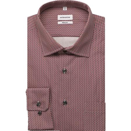 Seidensticker Overhemd rood, Bedrukt