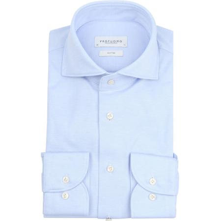 Profuomo Knitted Overhemd Lichtblauw