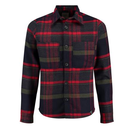 Key Largo Key Largo Overhemd ZERMATT grijs gemêleerd / rood gemêleerd