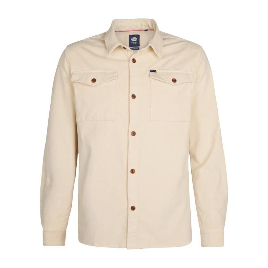 Petrol Overhemd Corduroy Beige -
