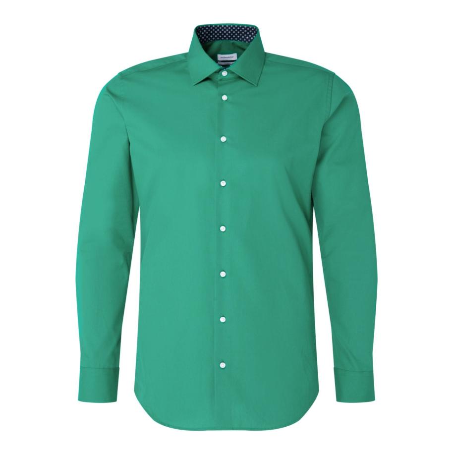 Seidensticker Overhemd groen, Effen Groen