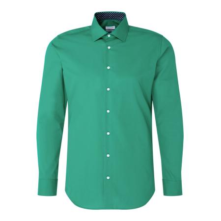 Seidensticker Overhemd groen, Effen