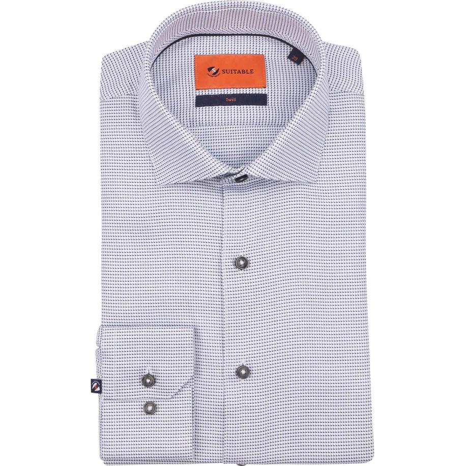 Suitable Overhemd Print Groen Hook Groen