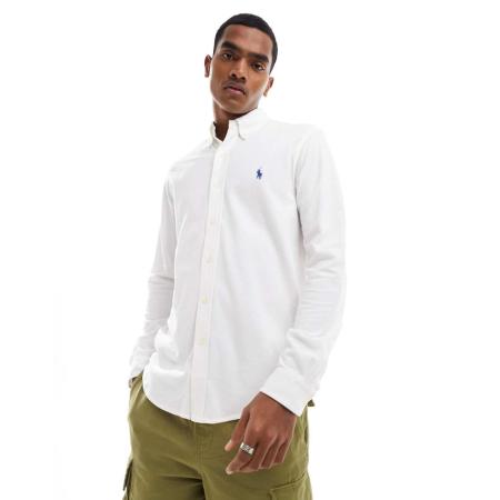 Polo Ralph Lauren - Slim-fit Oxford overhemd in wit