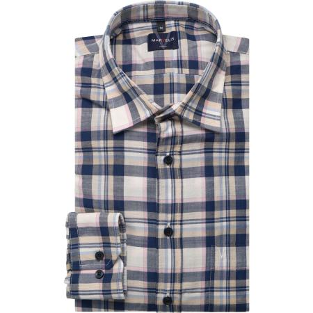 Marvelis Casual Overhemd marine, Ruit