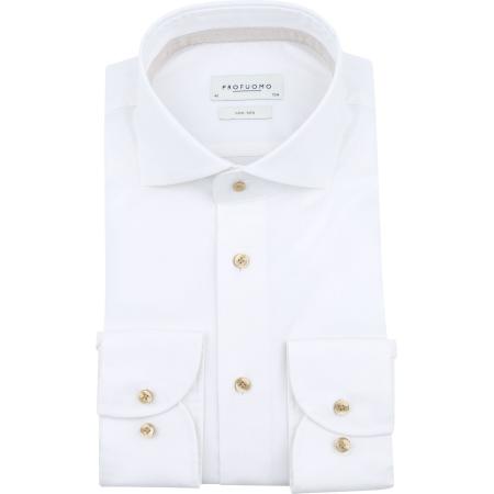 Profuomo Overhemd Cutaway Dobby Wit