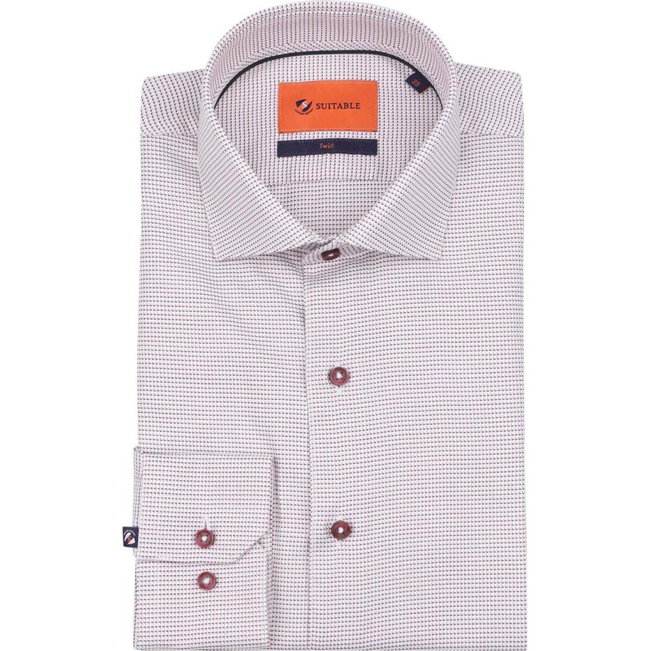 Suitable Overhemd Print Rood Hook Rood