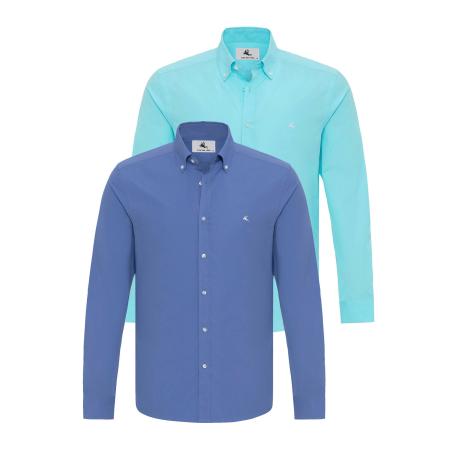 Daniel Hills Daniel Hills Overhemd blauw / aqua