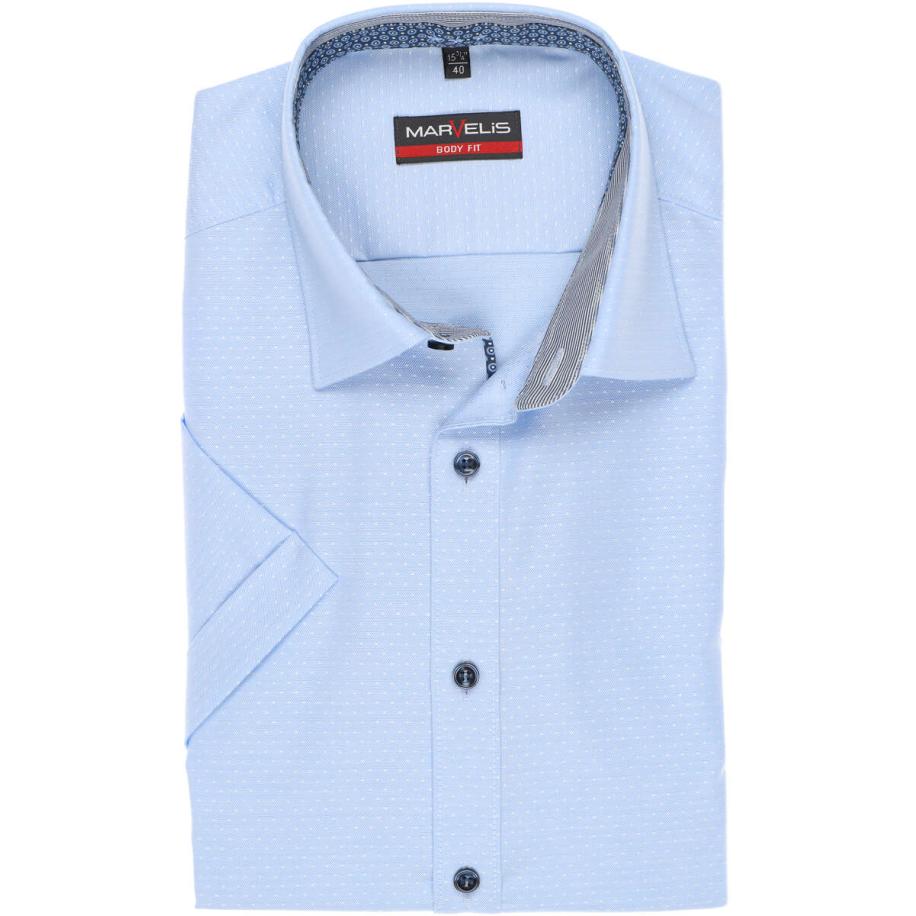 Marvelis Overhemd Korte mouw blauw Blauw