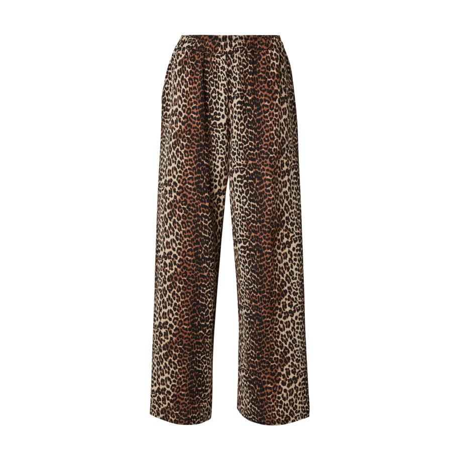 Pieces PIECES Broek PCJEO bruin / cappuccino / zwart -