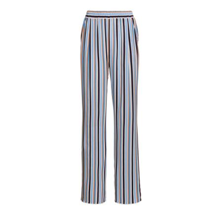 Goldner Goldner Broek Palazzo beige / blauw / marine / wit