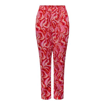 PIECES Broek Julie zalm roze / lichtroze / rood / wit