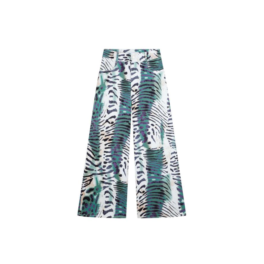 ScalperS Scalpers Broek cyaan blauw / lila / wit -