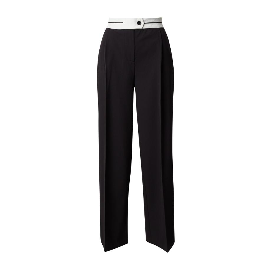 EDITED EDITED Pantalon Kadin zwart / wit -
