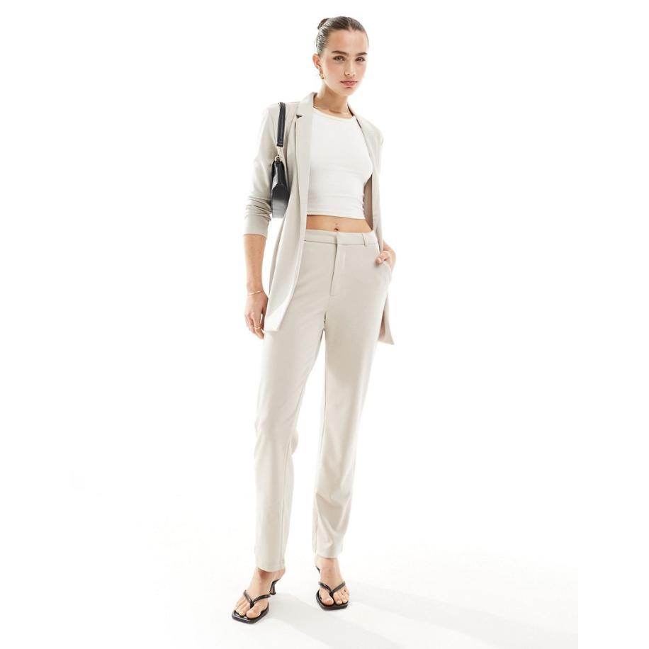 JDY Broek met rechte pijpen in stone-Neutraal Multicolor
