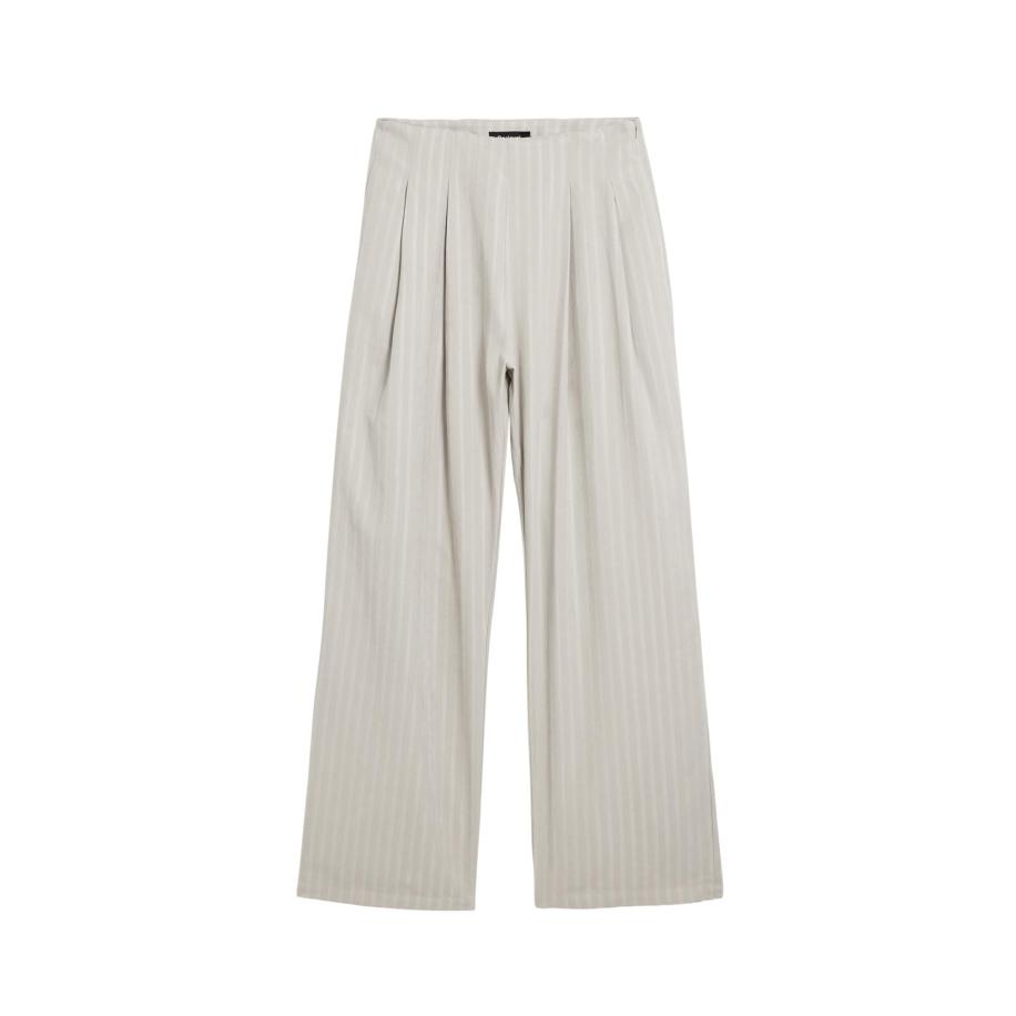 Desigual Desigual Broek lichtgrijs / wit -