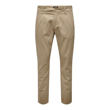 Only & Sons Only & Sons Bandplooibroek Cam beige