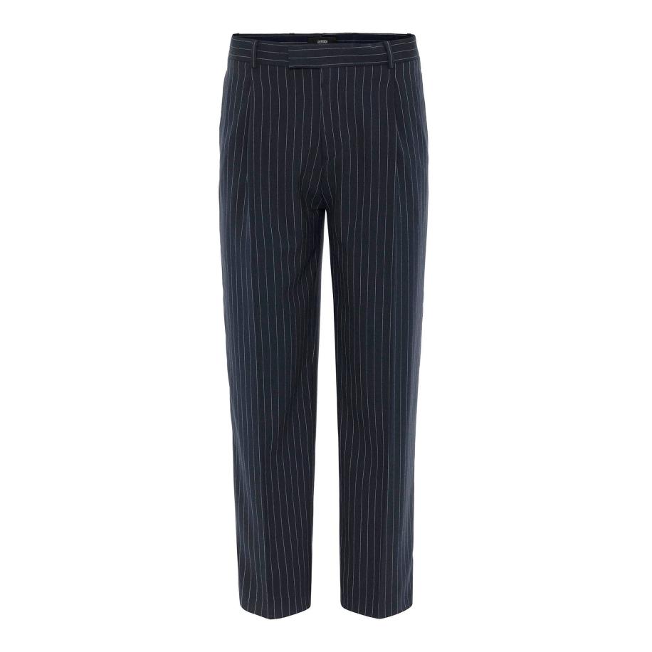 Antioch Antioch Bandplooibroek marine / offwhite -