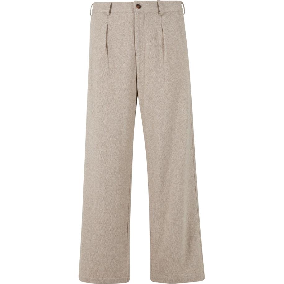 Prohibited Prohibited Bandplooibroek SoHo crème / donkerbeige -