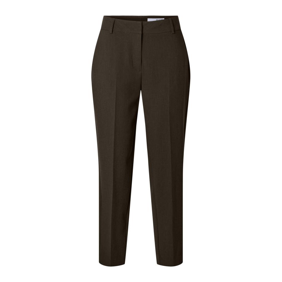 Selected SELECTED Pantalon SLFRITA-RIA donkerbruin -
