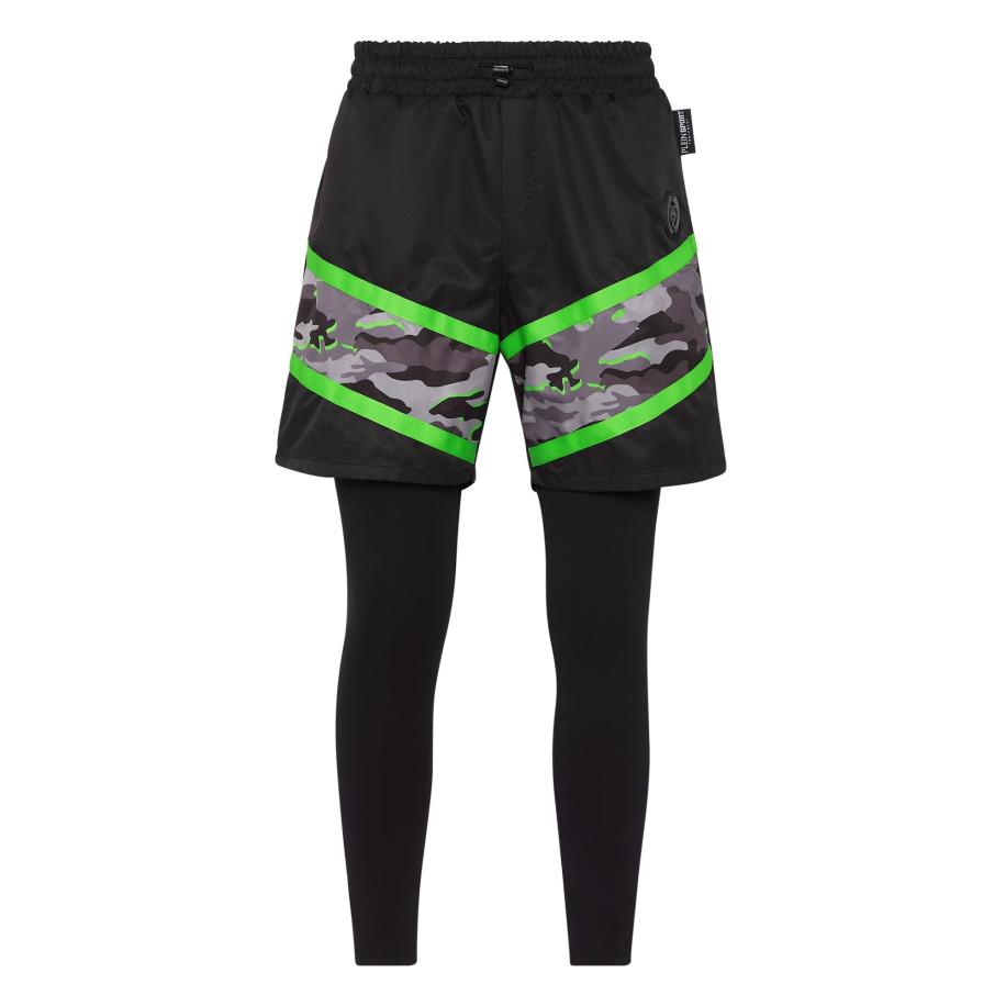 Plein Sport Plein Sport Broek basaltgrijs / grasgroen / zwart -