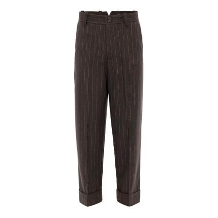 Antioch Antioch Pantalon donkerbruin / donkergrijs