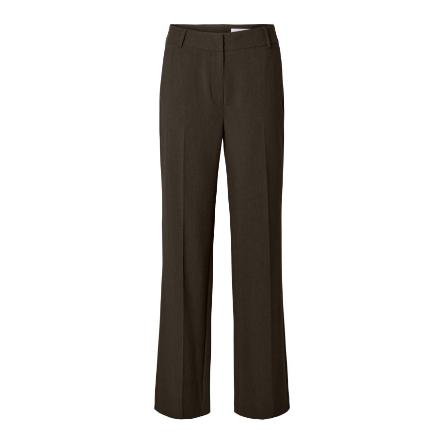 Selected SELECTED Pantalon SLFRITA donkerbruin -
