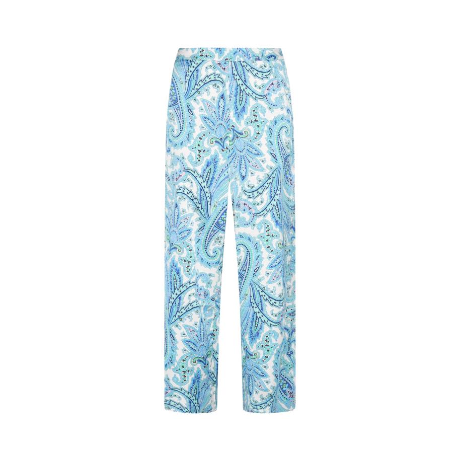 IZIA IZIA Broek blauw / lichtgroen / wit -